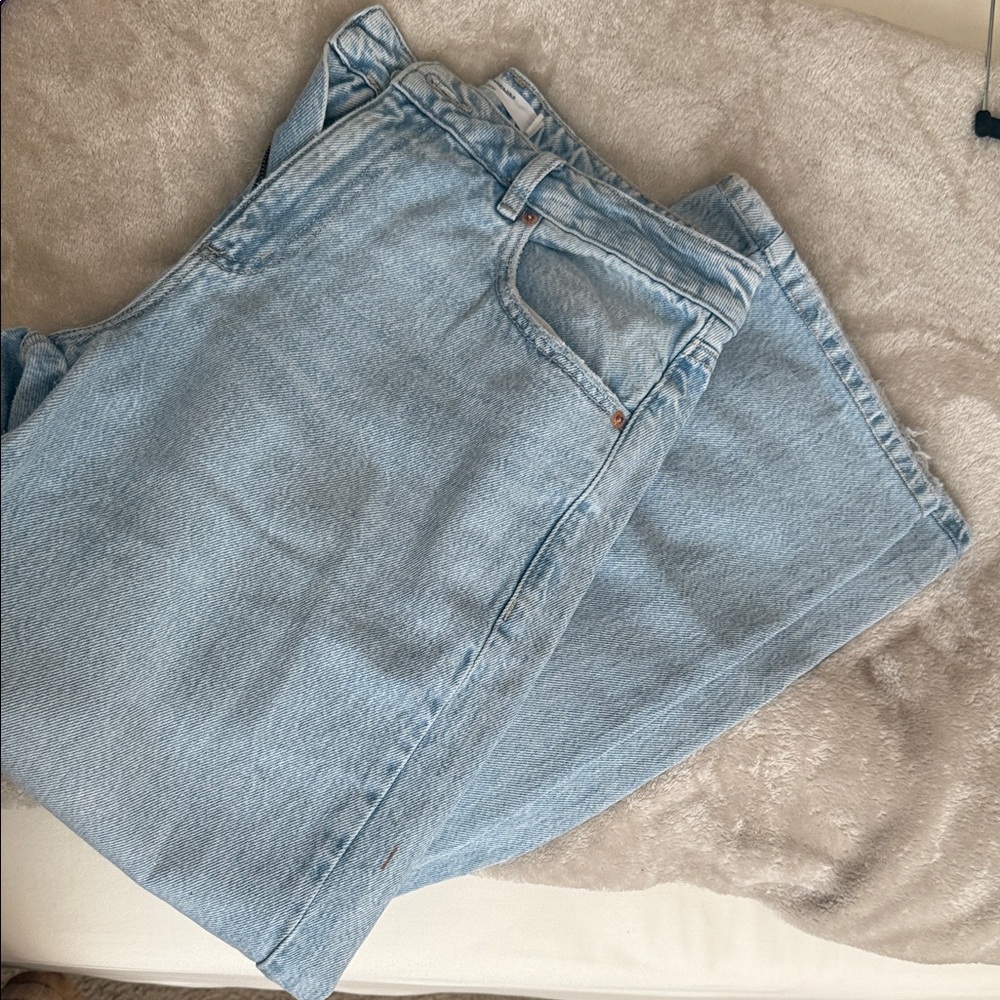 Garage Light Blue Straight Leg Jeans